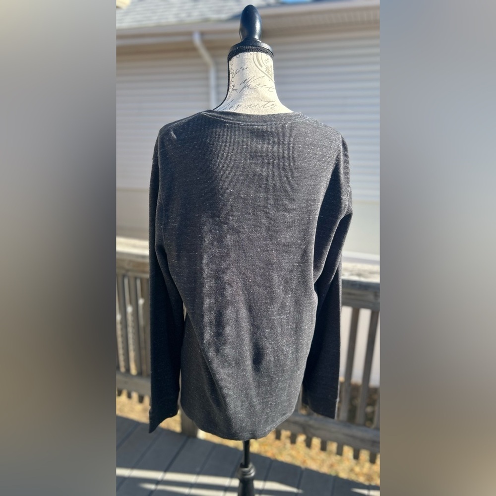 2FER BUNDLE!! Sonoma Men’s Textured Henley Long Sleeve Shirt Cream & Bla…​ - Picture 8 of 10